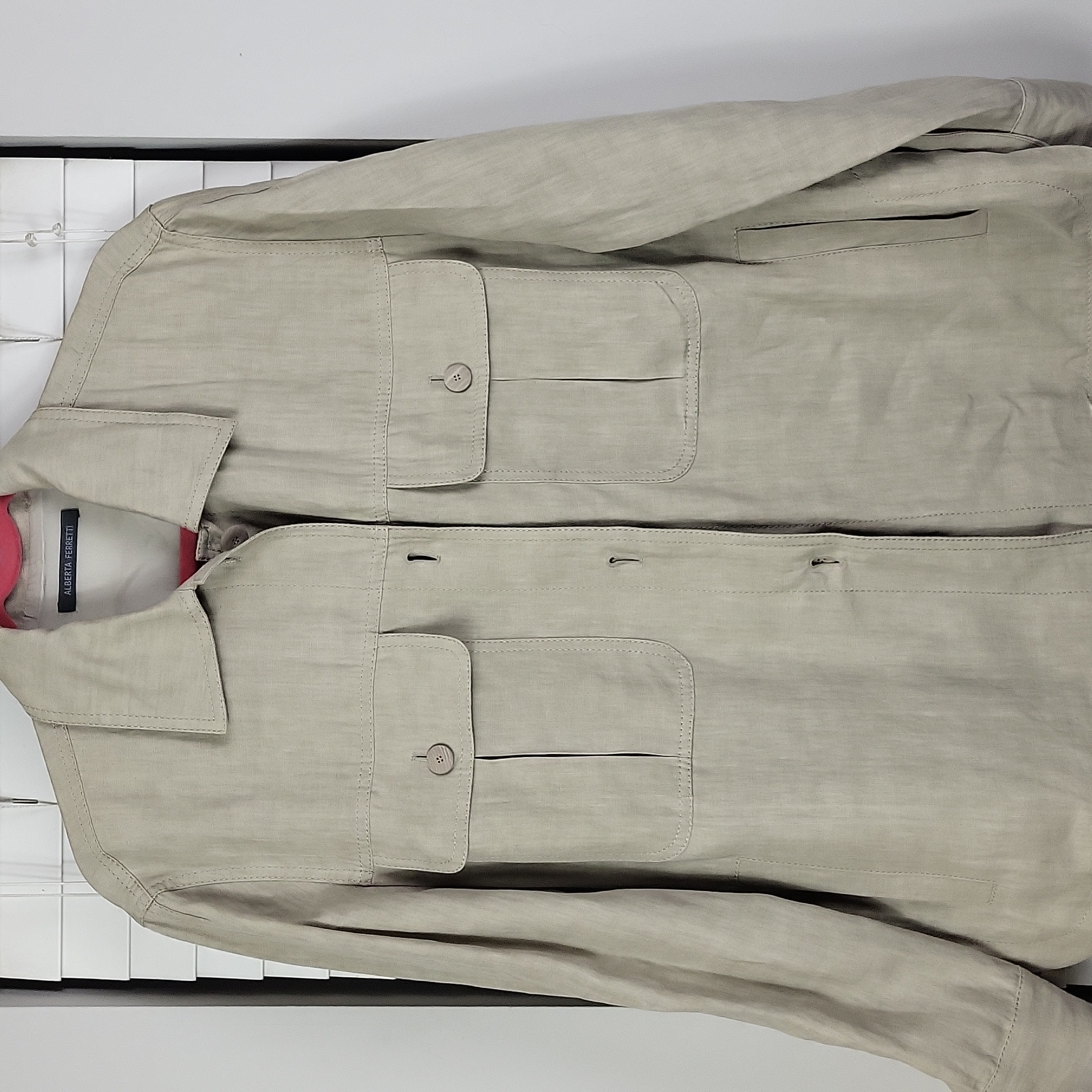 Alberta Feretti 100% Linen Women Jacket. Size 4